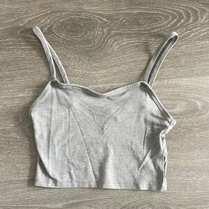 Gray crop top tank